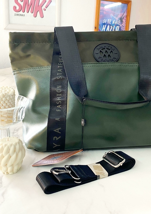 MOCHILA AMAYRA COMBINADA VERDE - comprar online