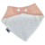 Kit 2 Babadores Bandana Slim Crivale – 100% Algodão – Floral Lilás e Listrado Laranja - Crivale - feito á mão