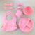 Conjunto de Talheres para Alimentação de Silicone para Bebê 8 Peças – Rosa bebê | BPA Free - comprar online