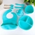 Conjunto de Talheres para Alimentação de Silicone para Bebê 8 Peças – Verde Água | BPA Free