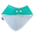 Babador Bandana Tradicional - Poá Verde Água- 1 peça - Crivale - feito á mão