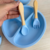 Conjunto de Talheres para Alimentação de Silicone para Bebê 8 Peças – Azul Claro | BPA Free na internet