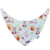 Kit 2 Babadores Bandana Slim Crivale – 100% Algodão – Floresta na Primavera e Poá Laranja