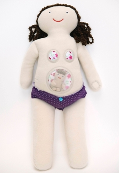 MUÑECA SEXUADA MAMÁ EMBARAZADA CON BEBÉ