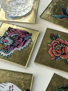 Juego de 6 posavasos Tattoo