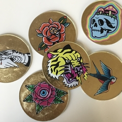 Juego de 6 posavasos Tattoo - Toto Montivero