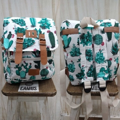 Mochilas de Lona c/solapa Cactus