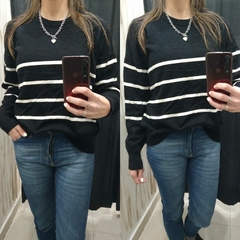 SWEATERS DE BREMER NEGRO C/BLANCO