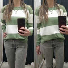 SWEATERS DE BREMER VERDE/BLANCO