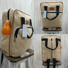 MOCHILAS DE LONA BEIGE