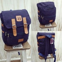 Mochilas de Lona c/solapa Azul