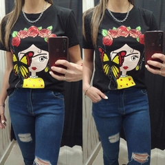 REMERAS ESTAMPADAS FRIDA MARIPOSA