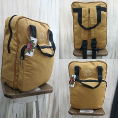 MOCHILAS DE LONA MOSTAZA