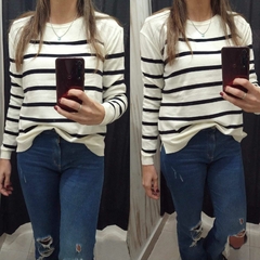 SWEATERS MERY CRUDO C/NEGRO