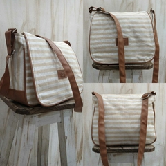 BANDOLERAS LONA RAYADA BEIGE
