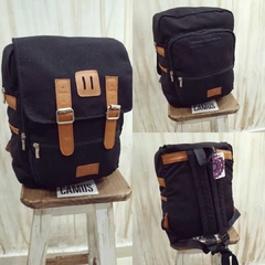 Mochilas de Lona c/solapa Negra
