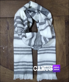 Ruanas rayas gris y blanca