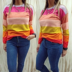 SWEATERS DE BREMER MULTICOLOR CUELLO LILA