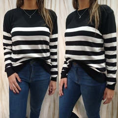 SWEATERS DE BREMER RAYADO NEGRO/BLANCO