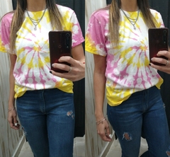 Remeras Batik Amarilla/Fucsia