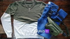 Sweaters bicolor militar