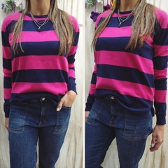 SWEATERS RINA DE BREMER FUCSIA/AZUL