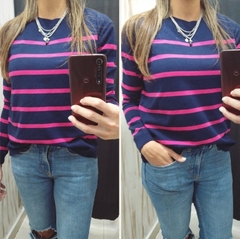 SWEATERS DE BREMER AZUL/FUCSIA