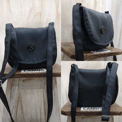 MINI BANDOLERAS ECOCUERO NEGRA