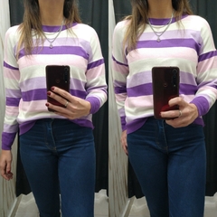 SWEATERS DE BREMER RAYADOS VIOLETA/LILA