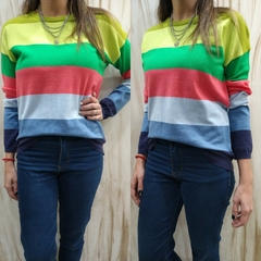 SWEATERS MULTICOLOR CUELLO LIMA