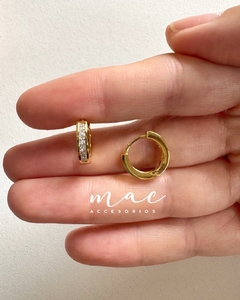 Aros argolla cubic gold - comprar online