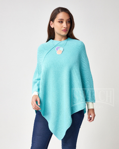 8018 / Poncho Perlé Punto Inglés - comprar online