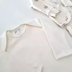 Kit x3 piezas recien nacidos interlock ositos tiza - Talle 1 - tienda online