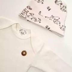 Kit X3 piezas recien nacidos interlock zorrito beige - Talle 1 - comprar online