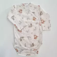Ajuar 5 piezas + bolsa conejos beige y lila - Talle 1 en internet