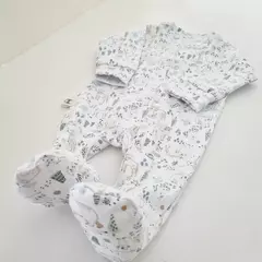 Enterito interlock osos celeste y verde - Talle 1 - Inquietos
