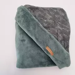 Manta coral fleece verde - comprar online
