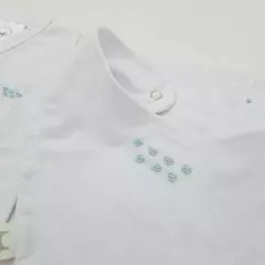 Imagen de Kit X3 recien nacidos algodòn campera, ranita, bandana bordado celeste - Talle 1
