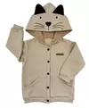 Campera frisa GATITO BEIGE - 6 MESES