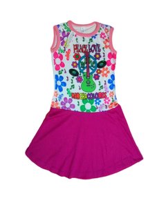 Vestido musculosa acampanado música - Talle 12