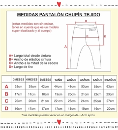 Pantalón chupín TEJIDO rosa baby - 6, 9 meses y 4 años - tienda online