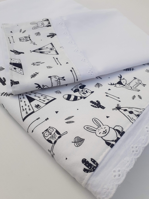 Animalitos ByN - Sabanas Cuna Charriot - comprar online
