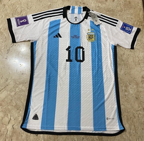 Camisa Adidas Seleção da Argentina Versão Jogador Final da Copa do Mundo 2022