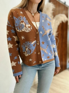 Cárdigan Doble Bremer Estampado - comprar online
