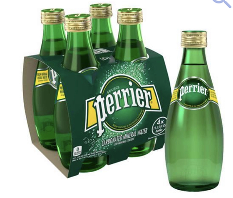 AGUA PERRIER MINERAL 330ML 4pzas