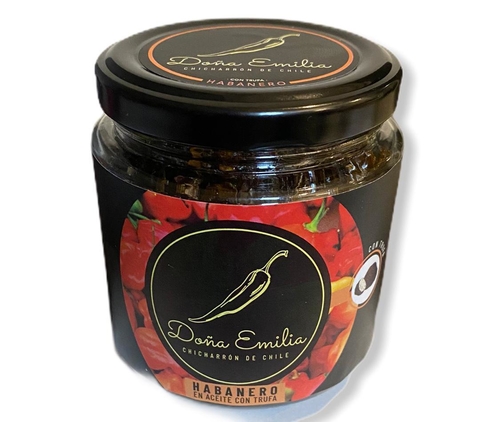 CHICHARRÓN DE CHILE HABANERO EN CEITE DE TRUFA  130g
