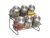 Set especieros de vidrio tapa acero 7 piezas (BYM699-16A)