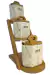 Condimentero x 3 ceramica y bamboo (GUS006) - comprar online
