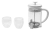 Set cafetera embolo + 2 tacitas doble vidrio HUDSON en internet