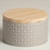 Frasco Metal Tapa Simil Madera 13x8
